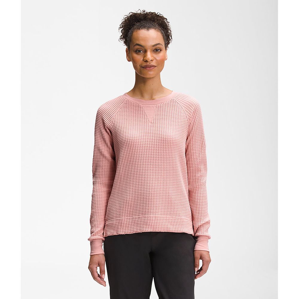 The North Face Long Sleeve Womens Australia - The North Face Chabot Crew Rose (NXB-297845)